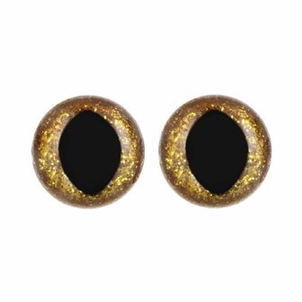 Opry Glitter kattenogen - Goud 15mm