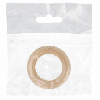 Houten bijtring naturel 8.5 cm buitenmaat
