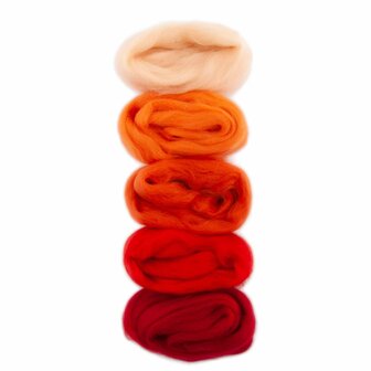 Europese Merino Lontwol &ndash; Kleur 2, Oranje Rood
