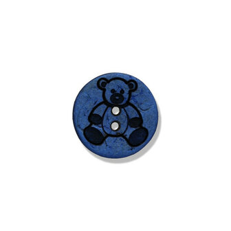 Knoop kokosnoot Beer - 15mm Blauw  (24030/192)