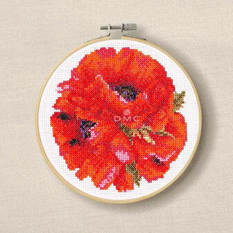 DMC Borduurkit Scarlet Poppies