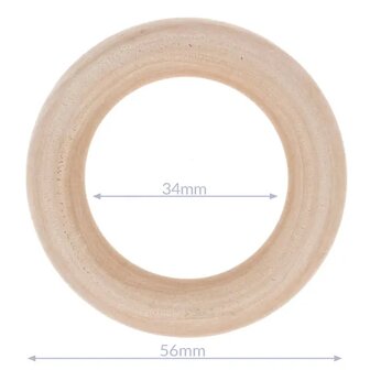 Houten ring Naturel 5.6 cm buitenmaat