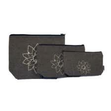 Della Q Ritsetui Linnen-mesh Set Charcoal