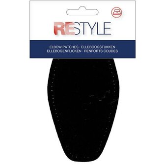Restyle Elleboogstukken opstrijkbaar - Zwart 000