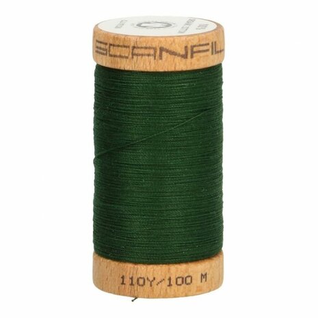 Scanfil 4822 donker groen  - Organic Cotton naaigaren