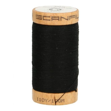 Scanfil - 4808 Zwart - Organic Cotton naaigaren