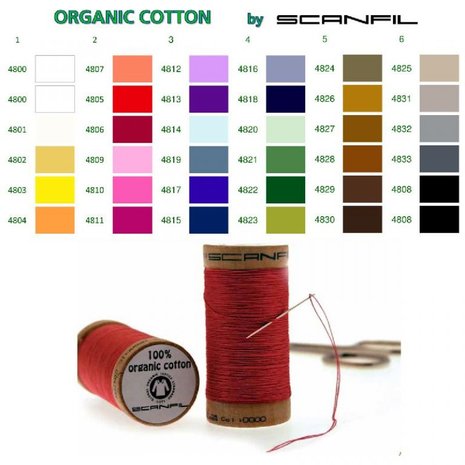 Scanfil - 4803 Geel -Organic Cotton naaigaren