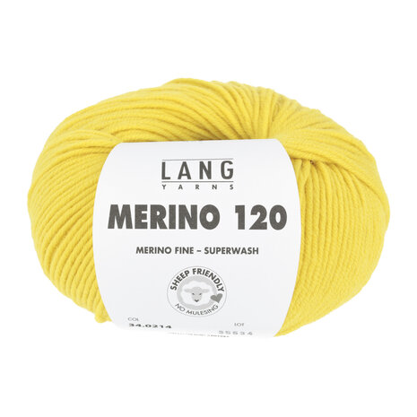 Lang Yarns Merino 120 - 214 Geel