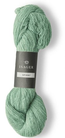 Isager Spinni – 46S Mint Green on Grey