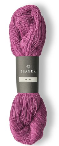Isager Spinni – 17S Fuchsia on Grey