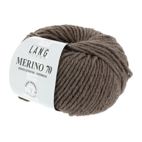 Lang Yarns Merino 70 - 196 Brown Melange