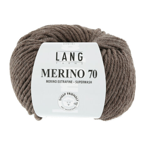 Lang Yarns Merino 70 - 196 Brown Melange