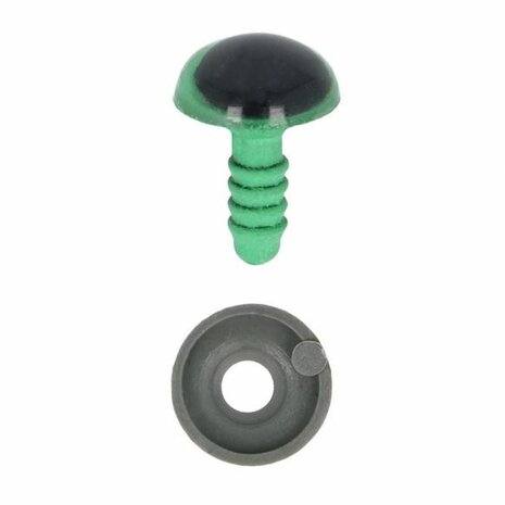 Veiligheidsogen 8mm  groen/zwart