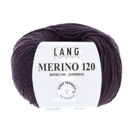 Lang Yarns Merino 120 - 380 Dark Aubergine