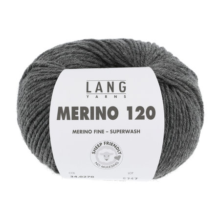 Lang Yarns Merino 120 - 270 Metal Grey Melange