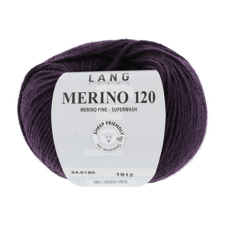 Lang Yarns Merino 120 - 180 Happy Aubergine