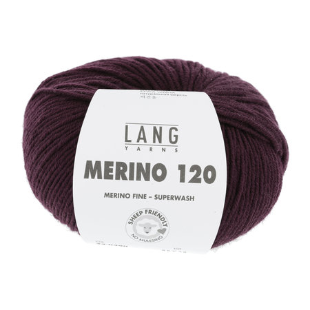 Lang Yarns Merino 120 - 390 Aubergine lite