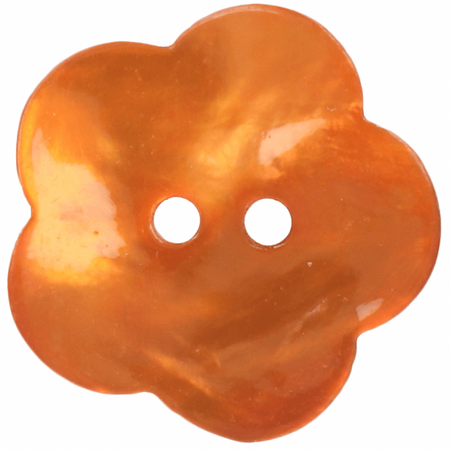 Knoopje bloem 12.5 mm - Oranje parelmoer