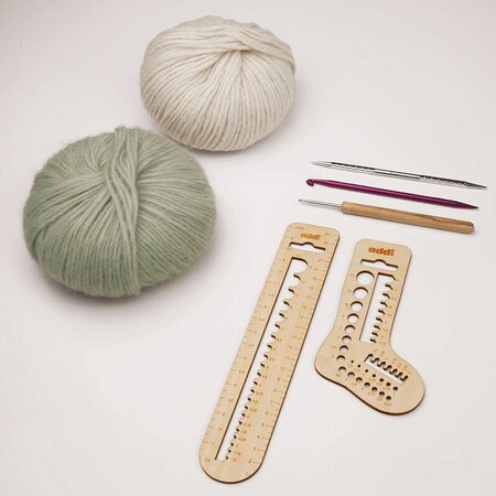Addi Calibro Brei- en haaknaaldenmeter set hout