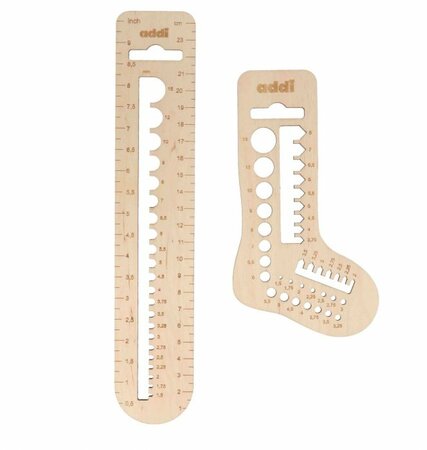 Addi Calibro Brei- en haaknaaldenmeter set hout