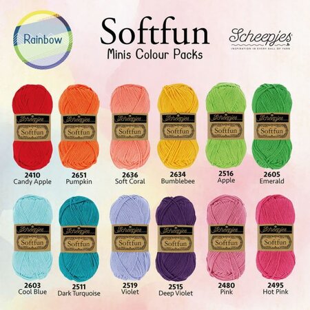 Scheepjes Softfun colour pack Rainbow