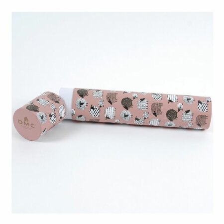 DMC Breinaaldenkoker 42,5cm roze met schaapjesmotief
