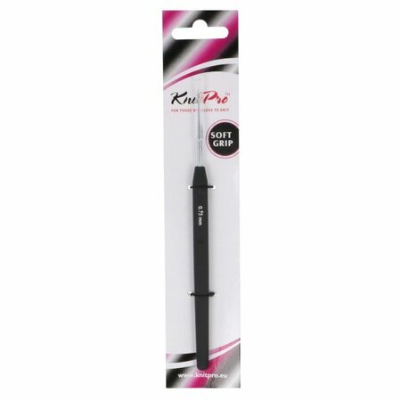 KnitPro Haaknaald 0.75 mm softgrip Zwart