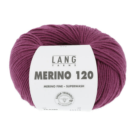 Lang Yarns Merino 120 - 280 Donker Cyclaam