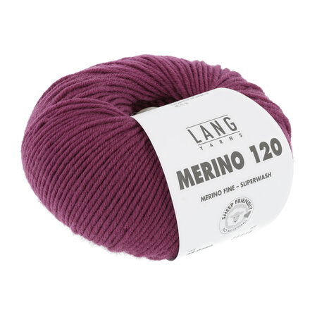 Lang Yarns Merino 120 - 280 Donker Cyclaam