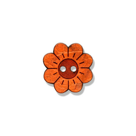 Knoop kokosnoot Bloem - 15mm Bruin (23051/172)