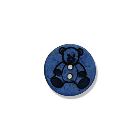 Knoop kokosnoot Beer - 15mm Blauw (24030/192)