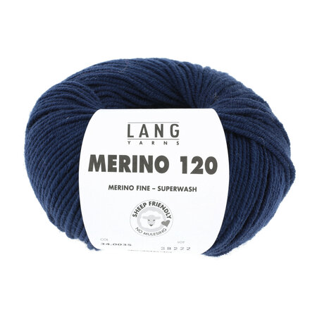 Lang Yarns Merino 120 - 035 Navy