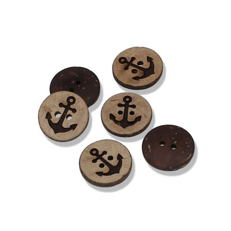 Knoop kokosnoot Anker - 15mm Naturel (16110)
