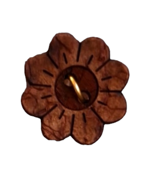 Knoop kokosnoot Bloem - 15mm Bruin (23051/172)