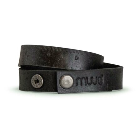MUUD Fibi - Handgemaakte leren liniaal armband