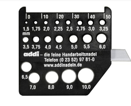 Addi naaldenmeter en yarncutter, zwart