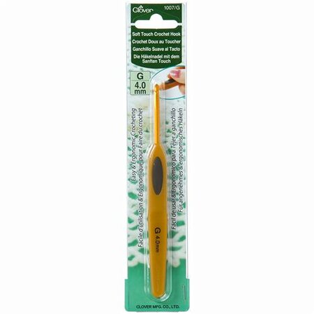Clover soft touch haaknaald 4.0mm
