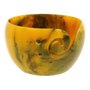 Yarn Bowl met parelmoer effect - zwart / geel