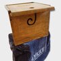 LYKKE Crafts - Mangowood Oversized Yarn Box met fluwelen opberghoes.