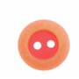 Knoopje tweekleurig, 15 mm - Rood Oranje